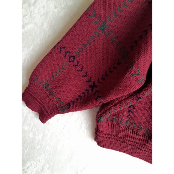 Vintage Mens Size XL Grandpa Chunky Tartan Plaid Heavyweight Warm Golf Cardigan - Picture 4 of 12